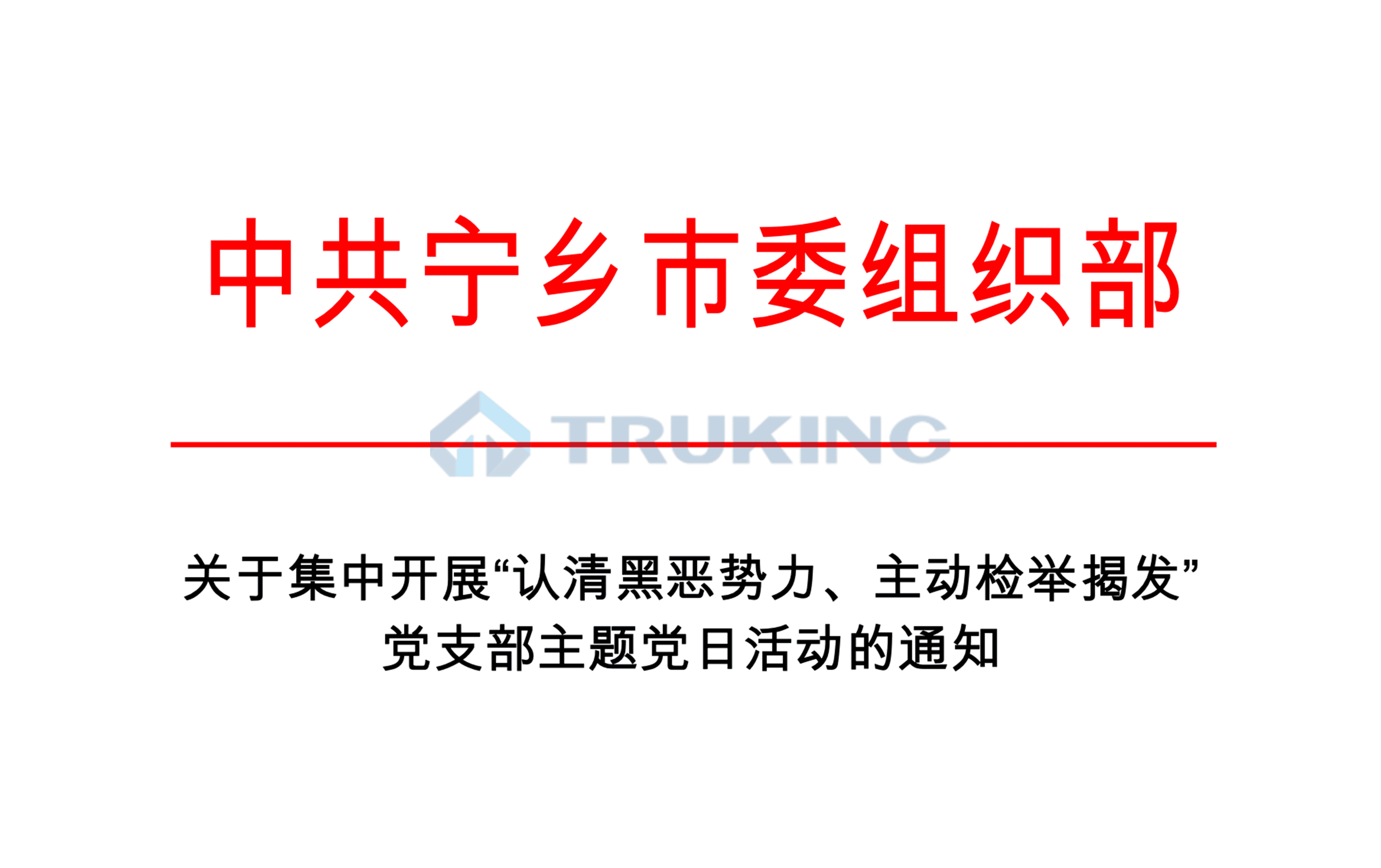 关于集中召开“认清黑恶势力、主动检举揭发”团支部主题党日活动的通知